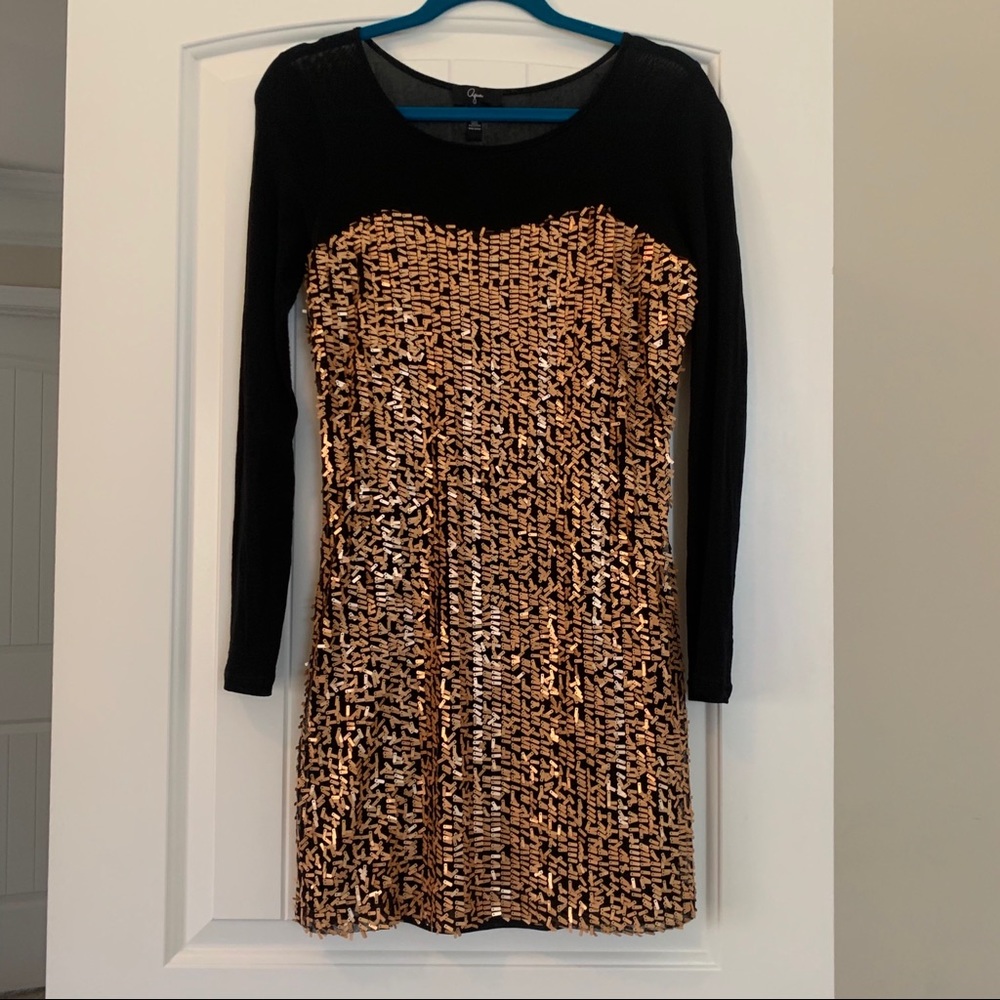 Aqua Sequin and Mesh Dress